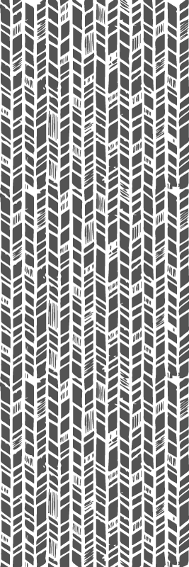 Vinyl teppich flur schwarz-weiß tribal muster - TenStickers