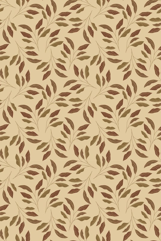 Vinyl teppich beige blätter eleganz - TenStickers