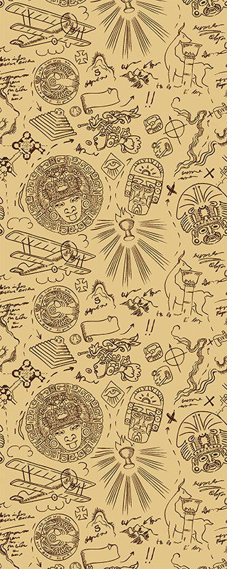 Gelber vinyl teppich im indiana jones stil - TenStickers