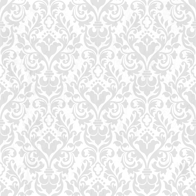 Vinyl teppich weiß im grunge damask design - TenStickers