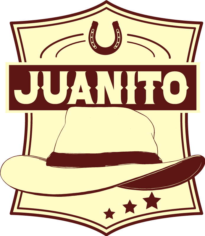 Brauner vinyl teppich mit cowboyhut nevera - TenStickers
