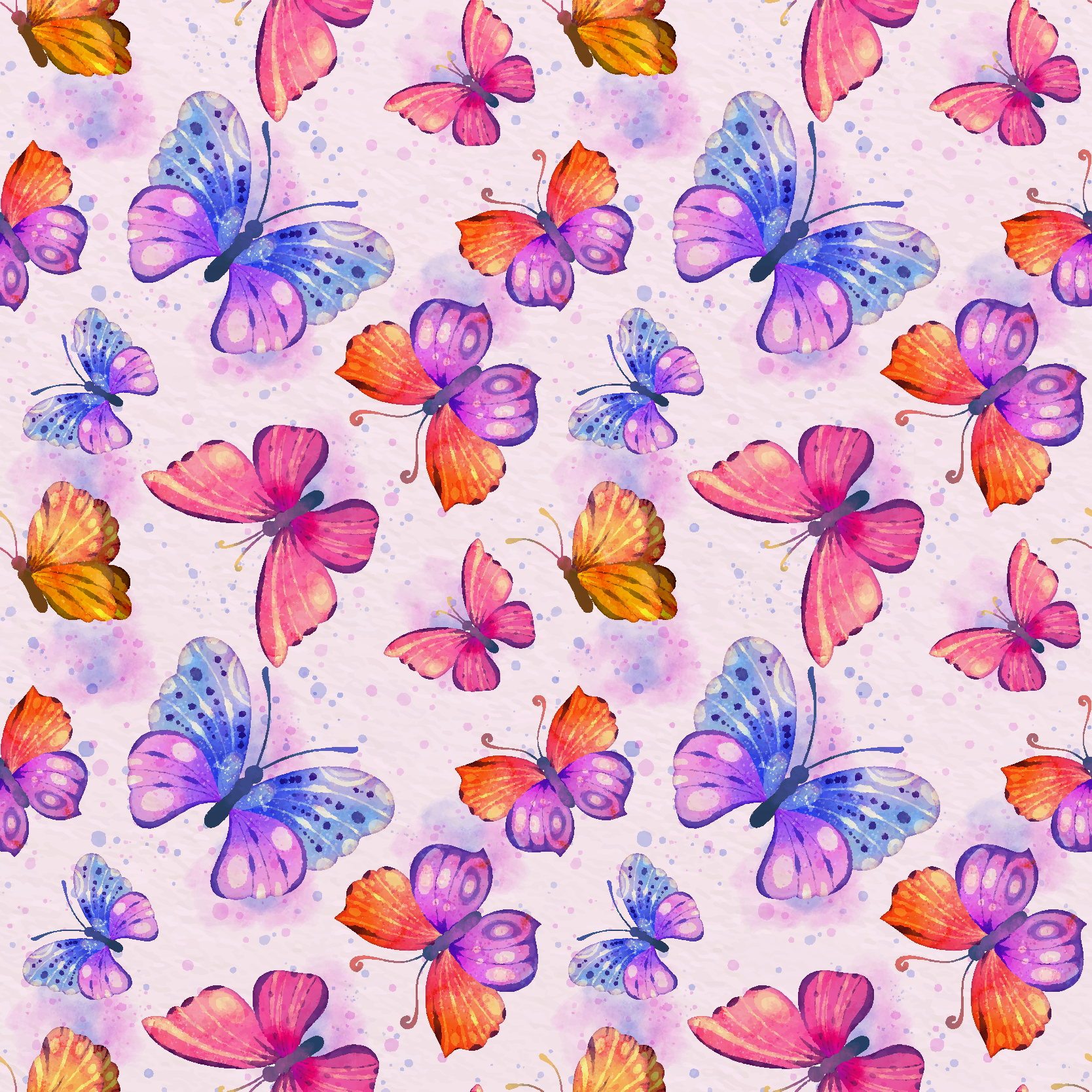 Vinyl teppich lila bunte aquarellmuster - TenStickers