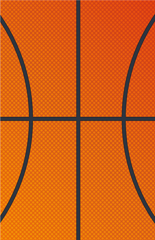 Vinyl teppich orange basketballmotiv - TenStickers