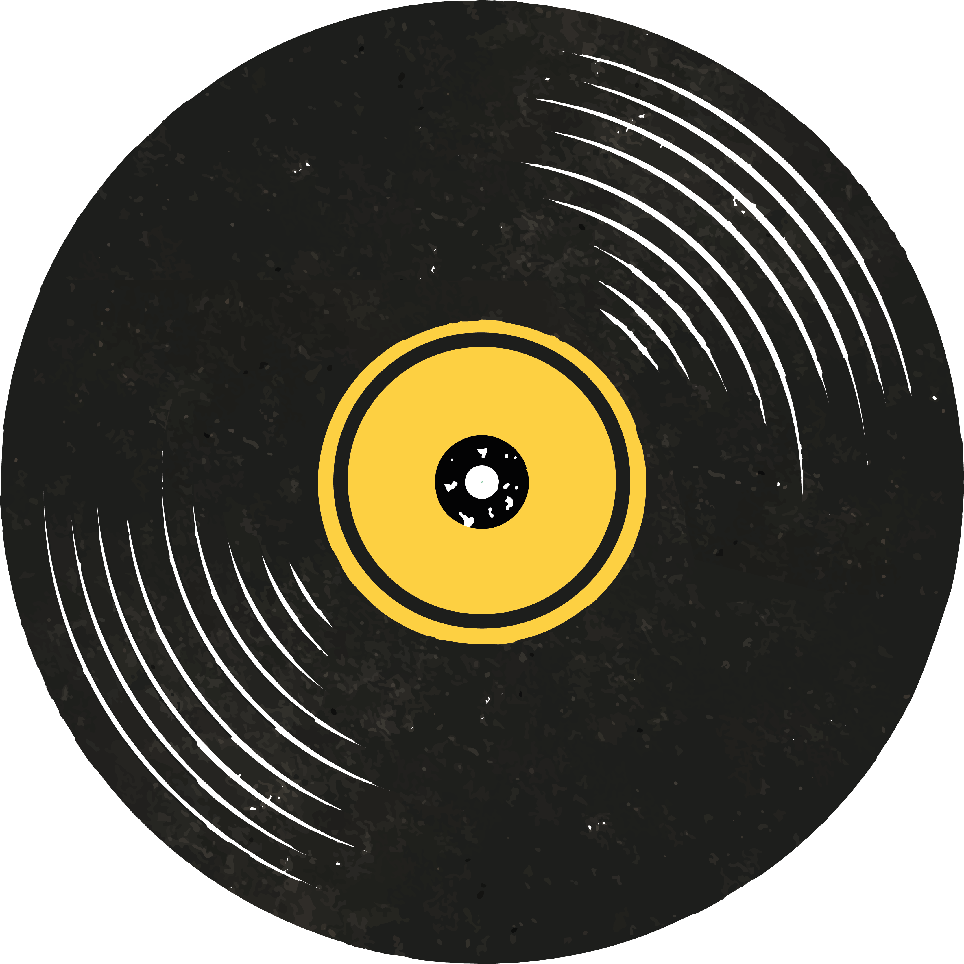 Vinyl teppich schwarz im vintage schallplattenstil - TenStickers