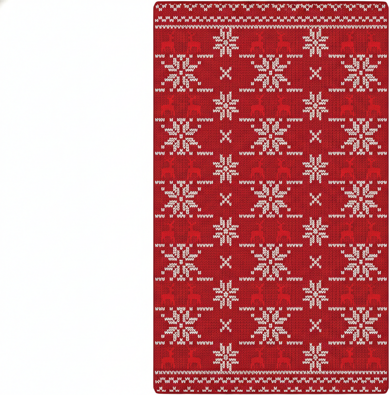 Vinyl teppich rot weihnachtsmuster - TenStickers