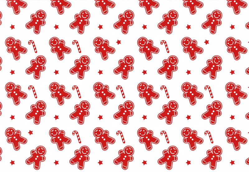 Vinyl teppich rot weihnachtsplätzchen - TenStickers