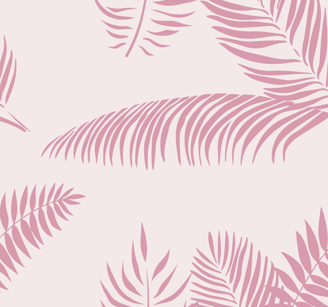 Vinyl teppich rosa große palmenblätter - TenStickers