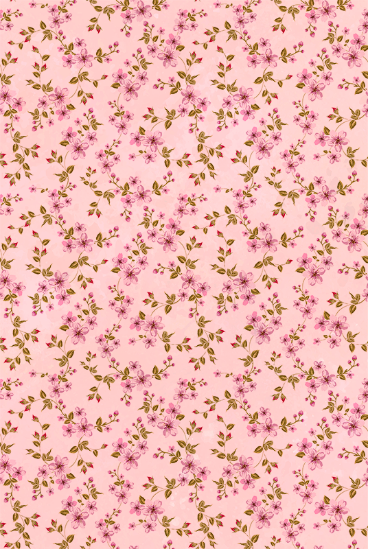 Vinyl teppich rosa mit aquarell pinken blumen - TenStickers