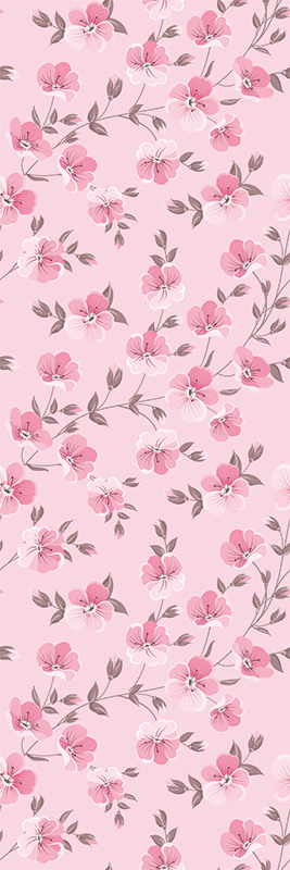 Vinyl teppich rosa mit süßen pinken blumen - TenStickers