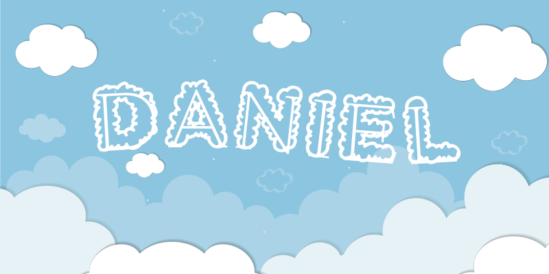 Personalisierbarer blauer himmel baby vinyl teppich - TenStickers