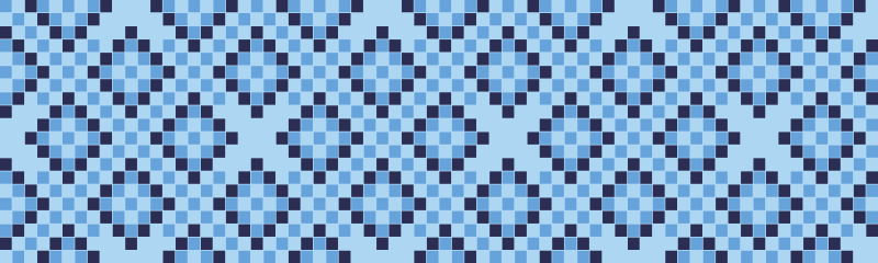 Geometrisches blaues Pixelmuster - TenStickers