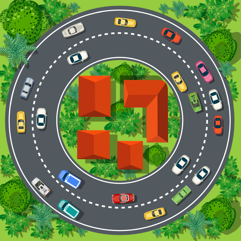 Vinyl Teppich kindlich spielerische schaltung - TenStickers