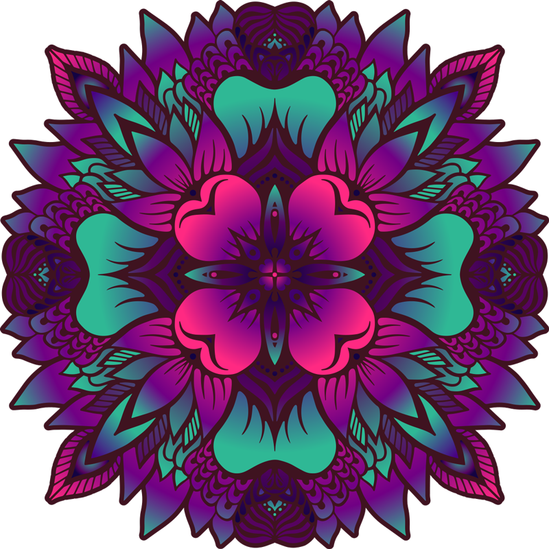 Vinyl teppich mandala im mandala design - TenStickers