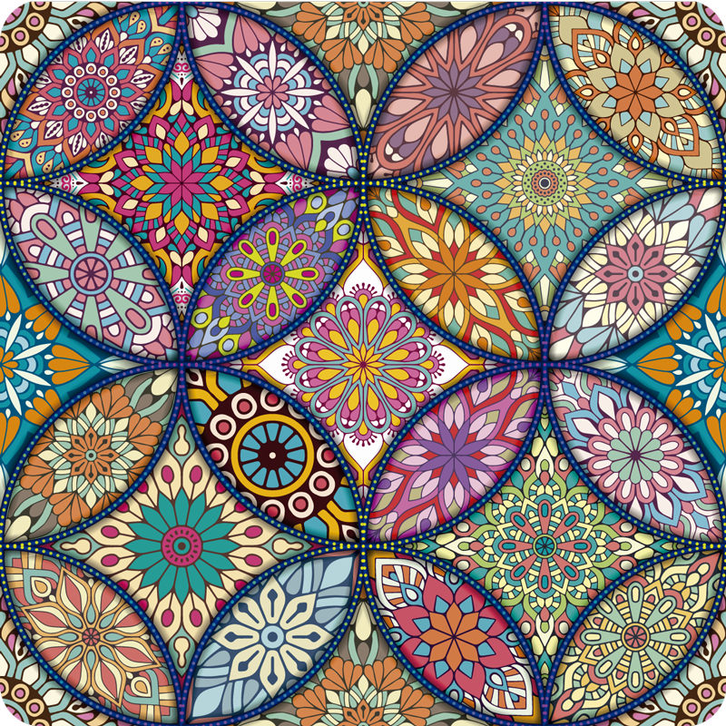 Mandalas bunter vinylteppich - TenStickers