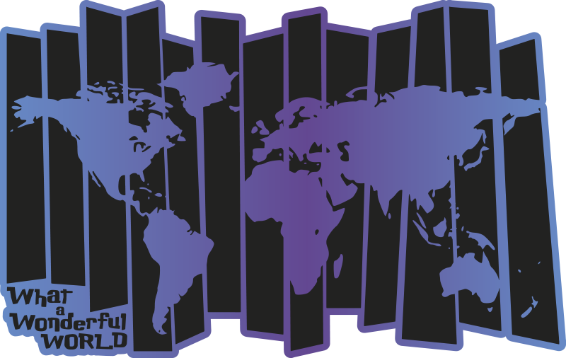 Vinyl Teppich Weltkarte wunderbare welt vinyl - TenStickers