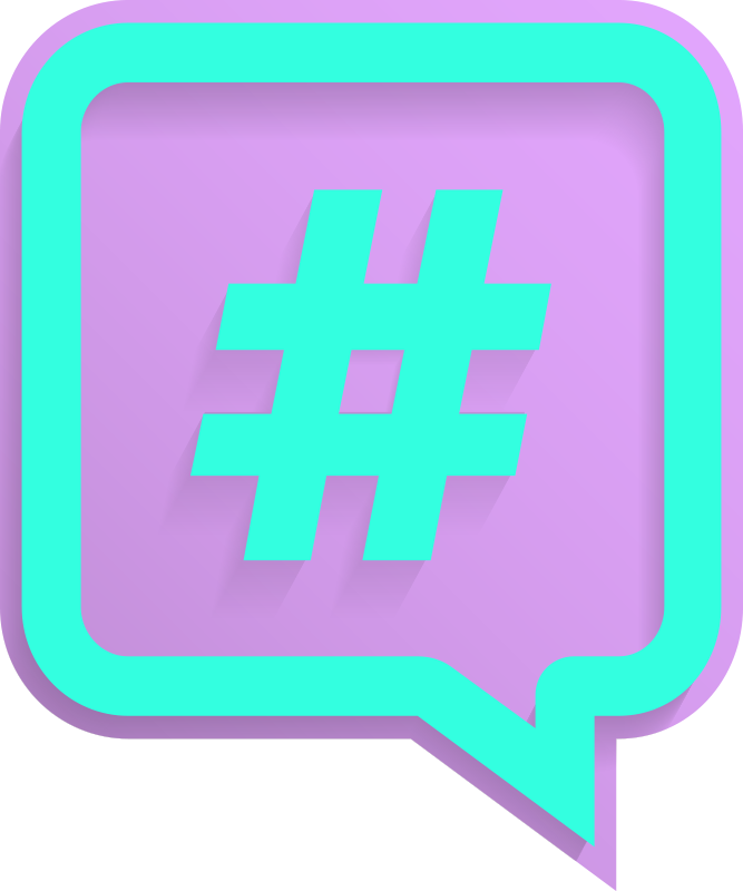 Vinyl Teppich Text hashtag-sprechblase - TenStickers