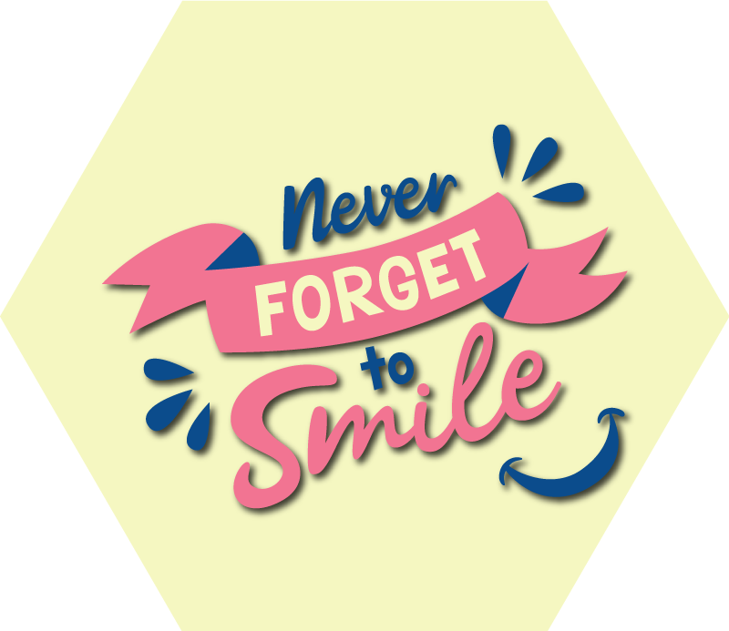 Vinyl Teppich Text Never Forget To Smile - TenStickers