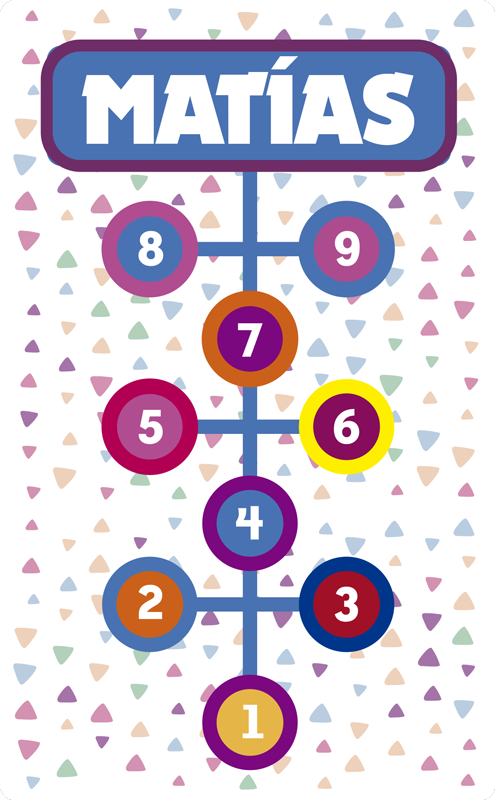 Vinyl teppich mit namen personalisiertes hüpfspiel - TenStickers