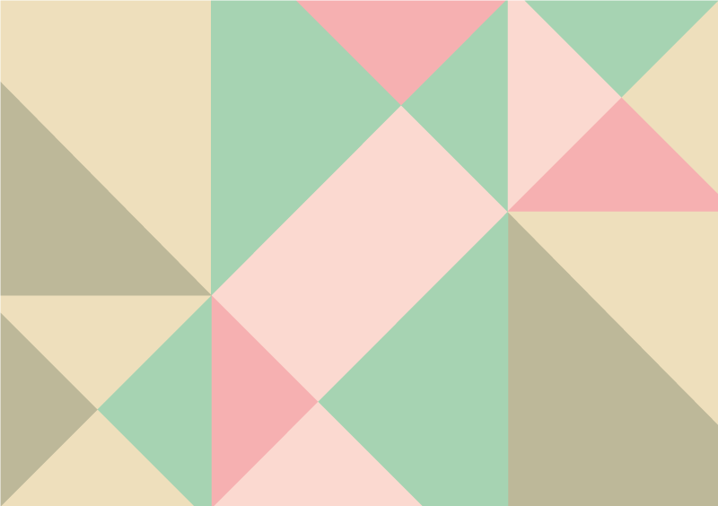 Wunderbare weiche farben geometrischen vinyl teppich - TenStickers