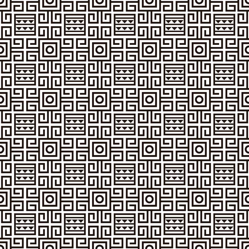 Atemberaubende schwarz-weiße ethnische vinyl teppiche - TenStickers