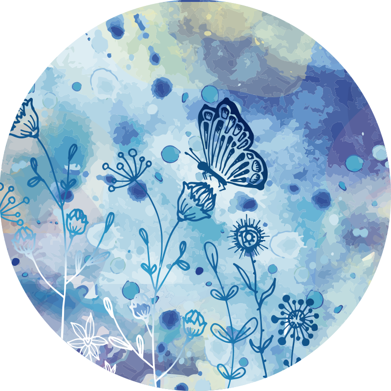 Vinyl Teppich Blumen botanisches aquarell - TenStickers