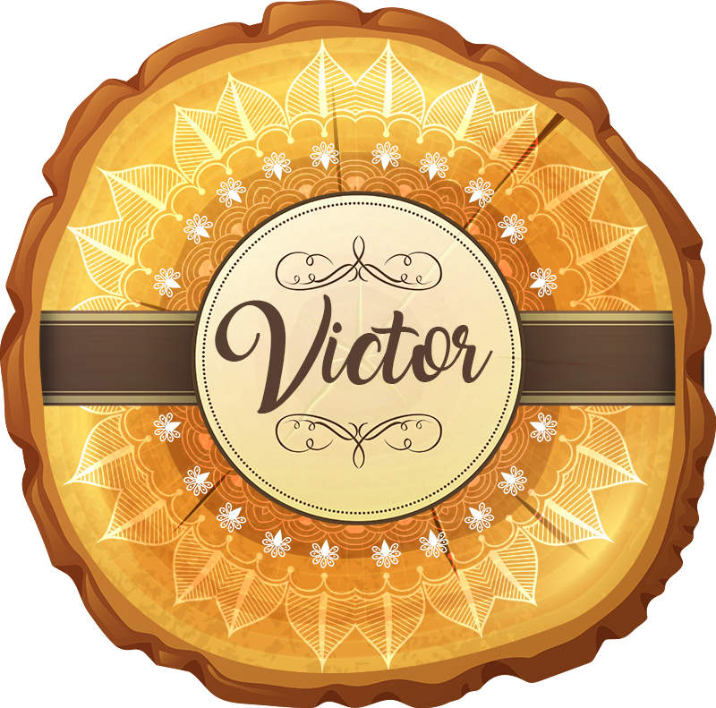 Vinyl Teppich mit Namen personalisiertes festliches emblem - TenStickers