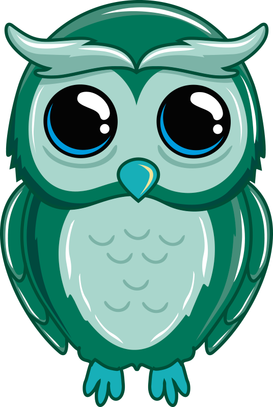 Niedliche Eule Tier Vinyl Teppich - TenStickers