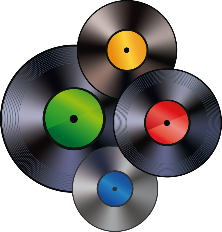 Schallplatten Vintage Vinyl Teppich - TenStickers