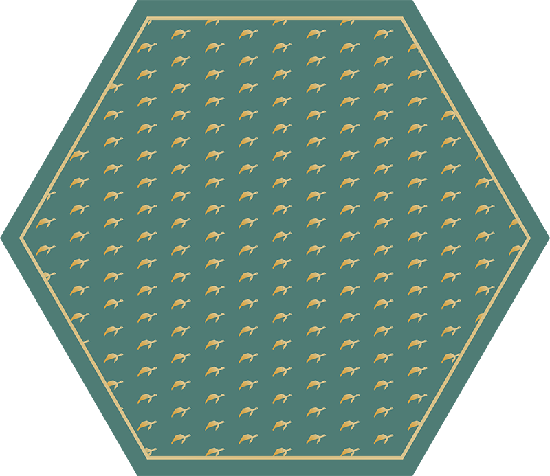 Vinylteppich Tiere Geometrische Schildkröte - TenStickers