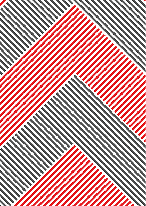 Moderner Farbige Linien Vinyl Teppich - TenStickers