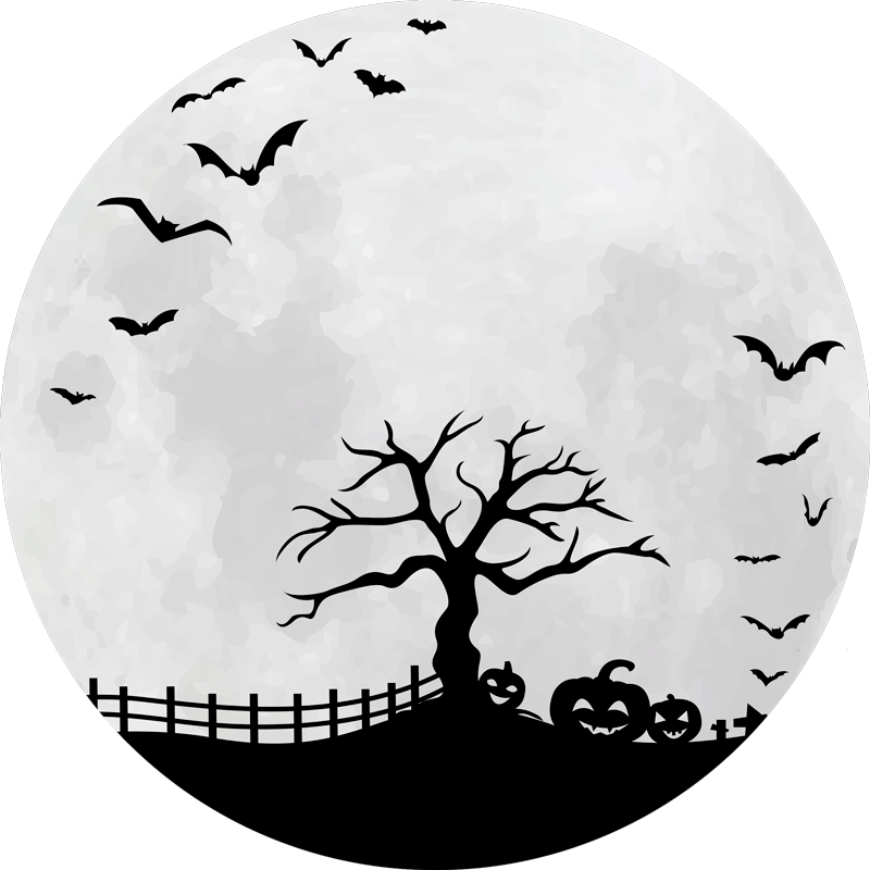 Vinyl Teppich Halloween gruselige halloween-szene - TenStickers