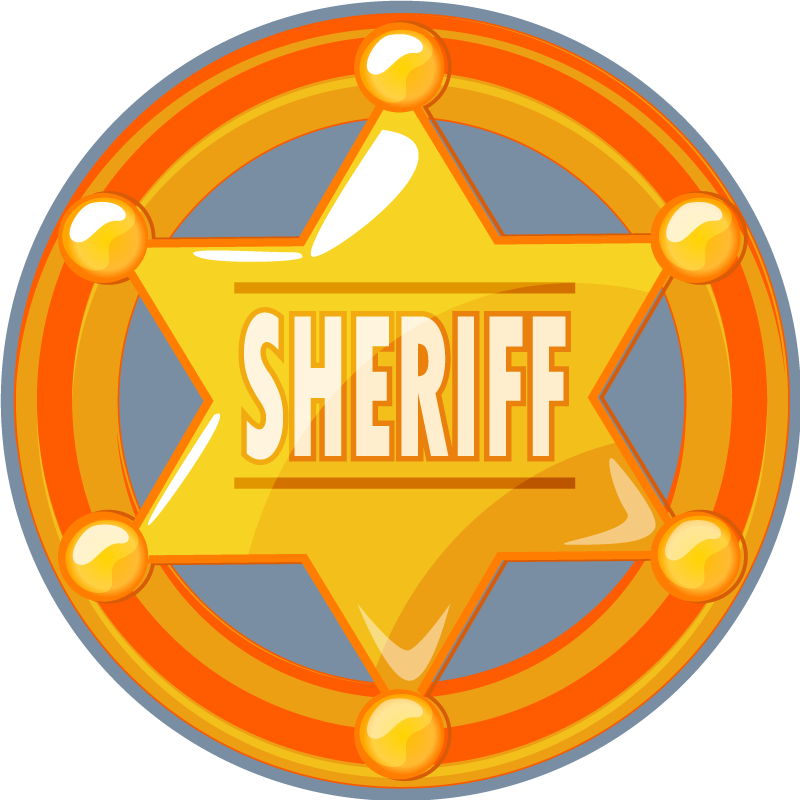 Vinyl Teppich Spiele sheriff-abzeichen - TenStickers