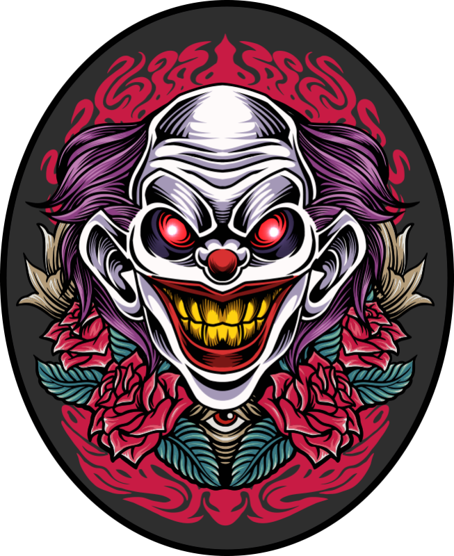 Vinyl Teppich Halloween clown-abbildung - TenStickers