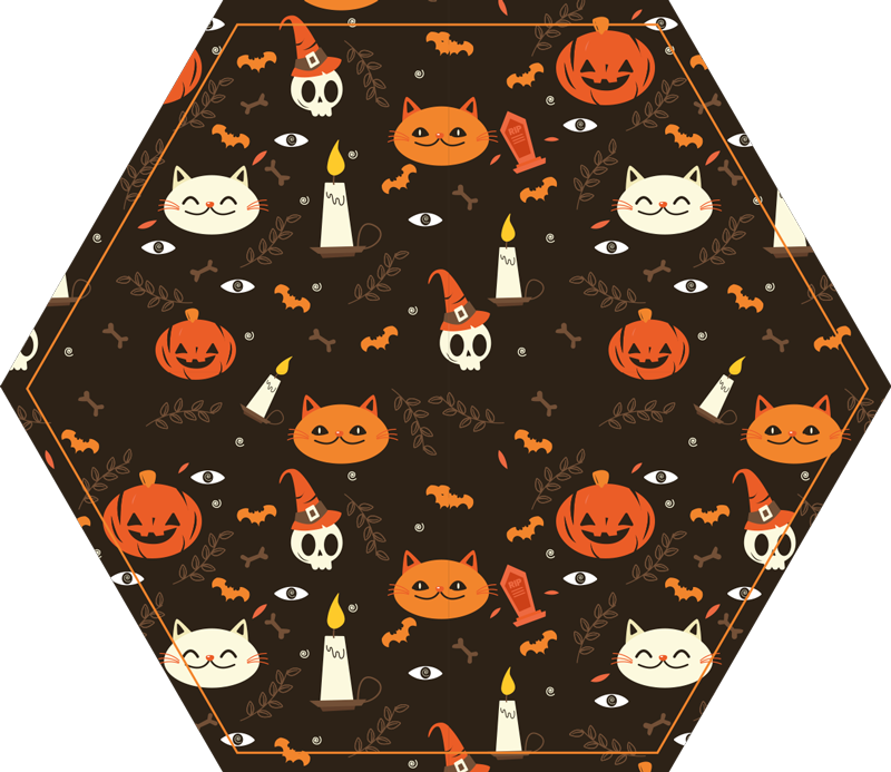Vinyl Teppich Halloween festliches halloween-muster - TenStickers