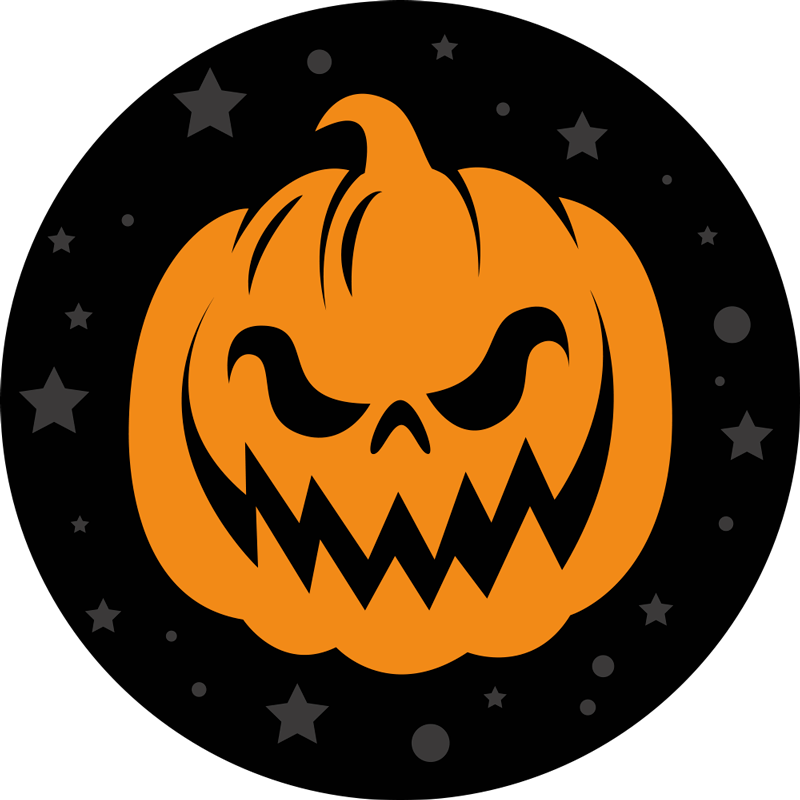 Vinyl Teppich Halloween gruseliger kürbis - TenStickers