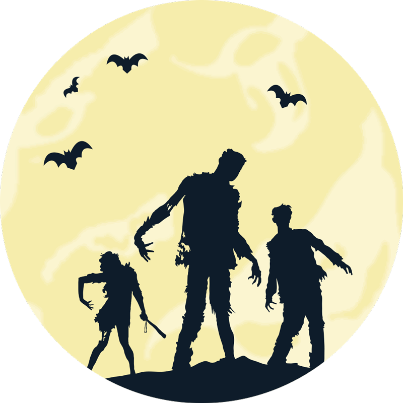 Vinyl Teppich Halloween halloween-silhouetten - TenStickers