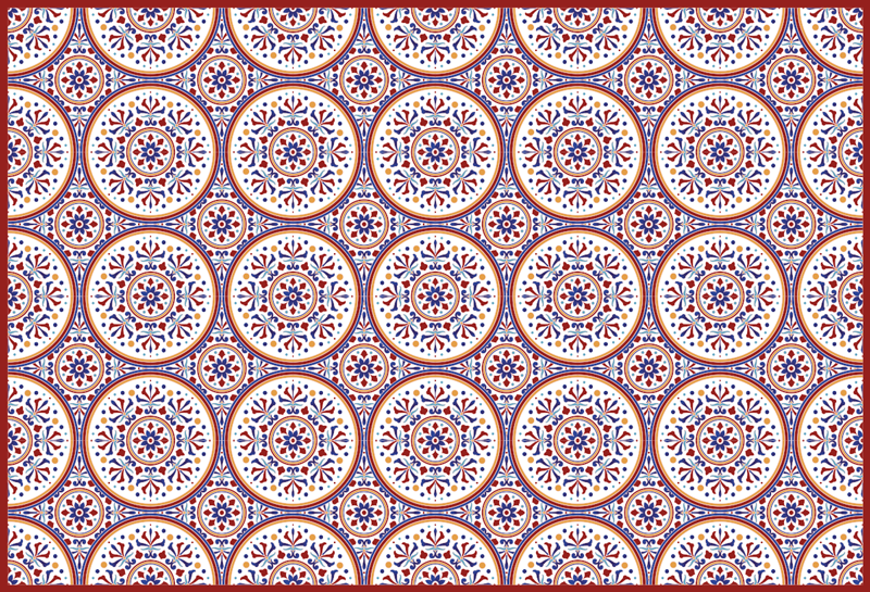 Vinylteppich Flur Majolika fliesen - TenStickers