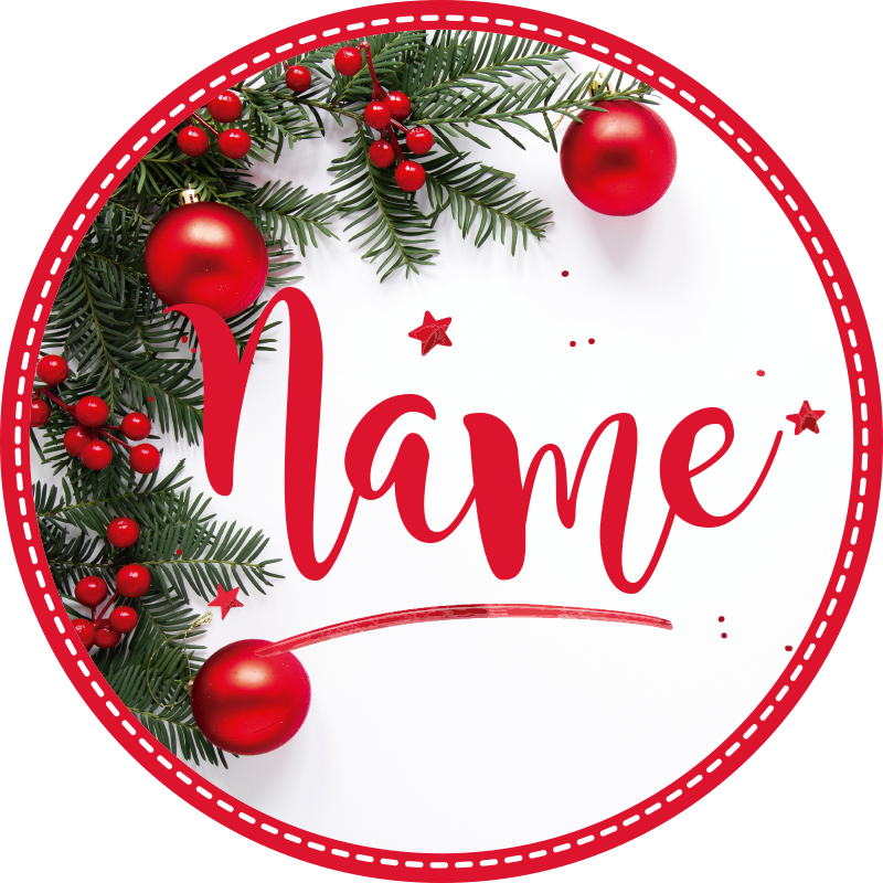 Vinylteppich mit Name Frohe weihnachten personalisierter name - TenStickers