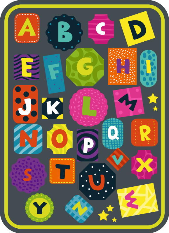 Vinyl Teppich Alphabet alphabet-bildung - TenStickers