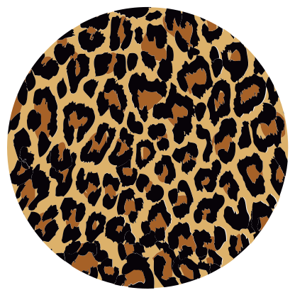Vinylteppich Animal Print Runder tierdruck - TenStickers