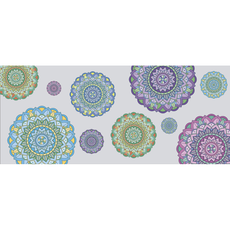 Vinyl Teppich Mandala mandala-ensemble - TenStickers