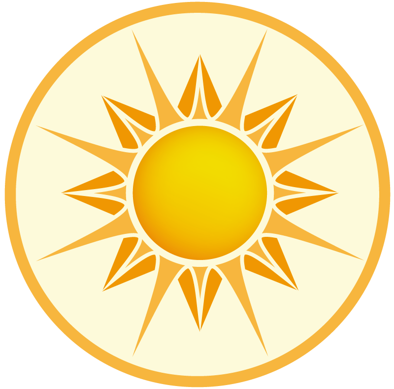 Vinyl Teppich kindlich sonniger emblemkreis - TenStickers