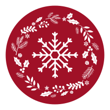 Schneeflocken und holly christmas vinyl teppich - TenStickers