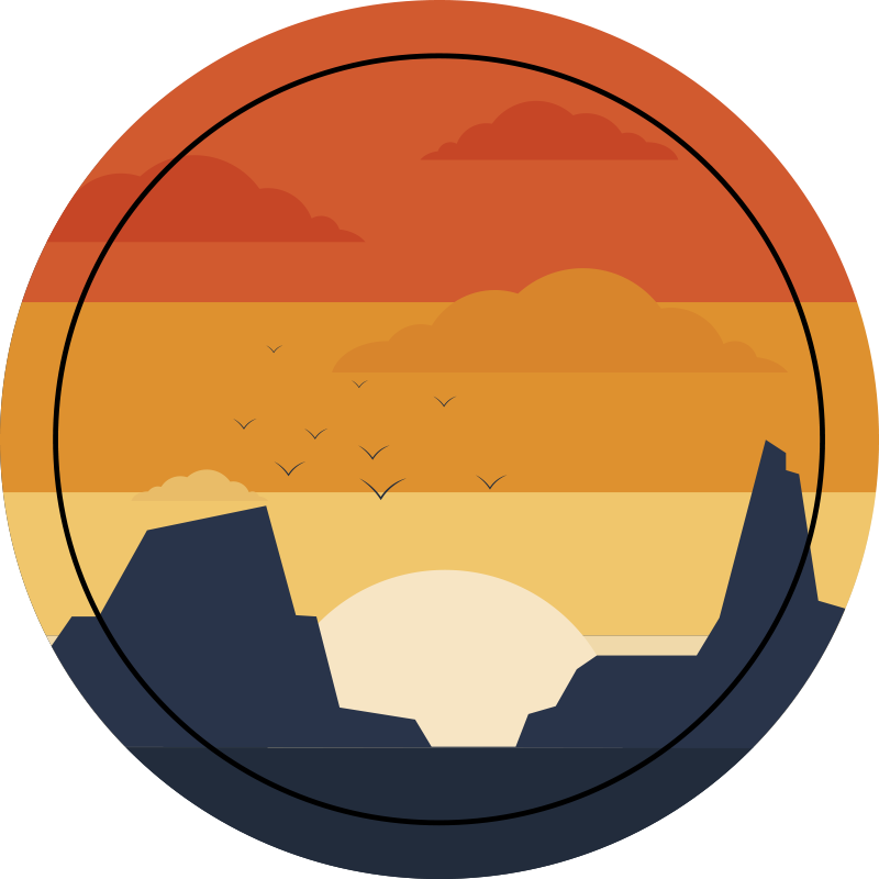 Vinyl Teppich Natur dämmerungsgipfel-aussicht - TenStickers