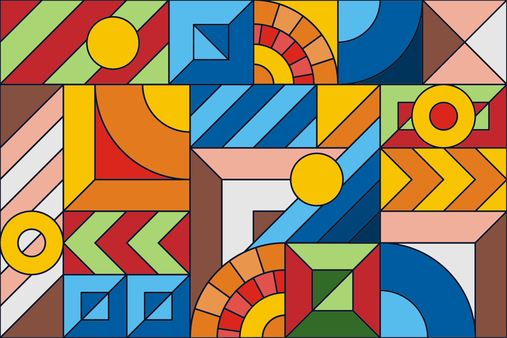 Vinyl Teppich geometrisch abstrakte geometrie - TenStickers