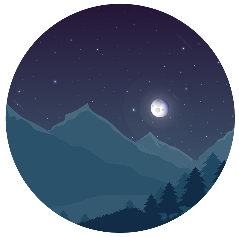 Vinyl Teppich Natur bergige nacht - TenStickers