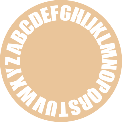 Vinyl Teppich Alphabet kreisförmiges alphabet-layout - TenStickers