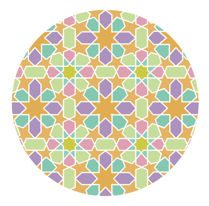 Vinyl Teppich geometrisch stern mosaik kreis - TenStickers