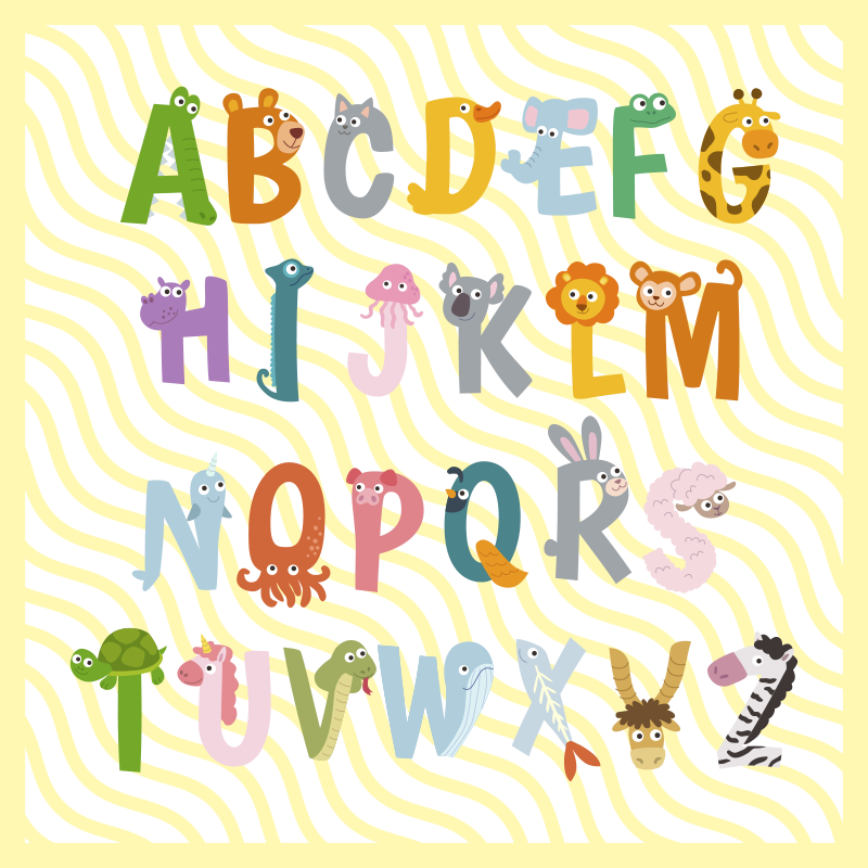 Vinyl Teppich Alphabet alphabet-spielzeit - TenStickers