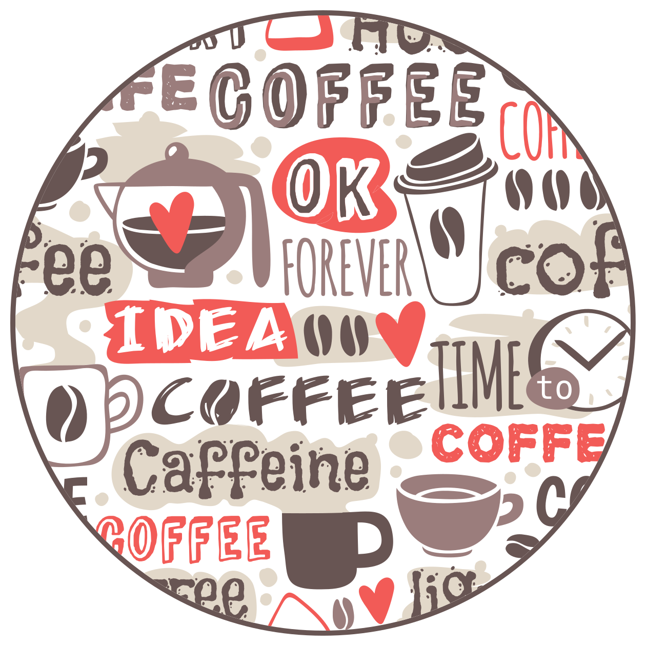Vinyl Teppich Küche kaffeeliebhaber-kreis - TenStickers